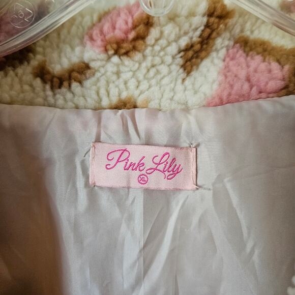 Leopard Print Fleece Pullover Size XL - Picture 4 of 6